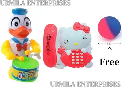 urmila enterprises Dancing Action Kids Darmar Sound Toys Key-Operated duck telefone(Multicolor)