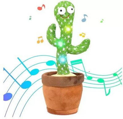 VikriDa Dancing cactus Toy Talking Repeat Singing Toy 120 Songs(Green)