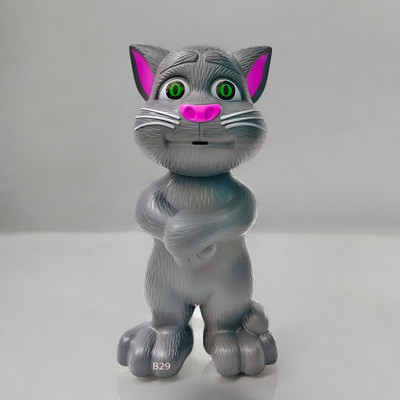 Just97 Talking Tom Cat Toy For Kids Intelligent Speaking Repeats & Music_41(Grey)