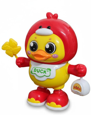 Kidzoon Cute Dancing Duck Toy with Lights, Music & Walking Action(Multicolor)