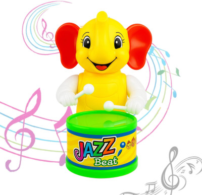 as enterprise Elephant Dancing Musical Drum Toy - Key Operated - Fun Toy for Kids(Multicolor)