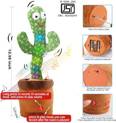 ToyChrono MT/22 Smart Cactus – Talks, Dances, Glows & Sings for Toddlers(Green, Multicolor)