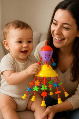 PRV TOYS Musical/Merry Go Round Toy (Jhoomer) with Soothing Sound for Kids Rattle(Multicolor)