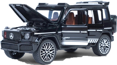 Joy Junction 1:32 Metal Pullback Toy car with Openable Doors & Light Music (Black SUV)(Black)