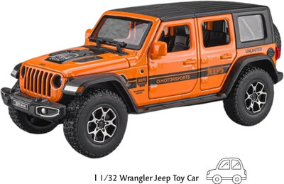 Arizuul 1/32 Jeep Wrangler Safe Non-Toxic Learning Toy for Toddlers(Grey, Green, Orange)