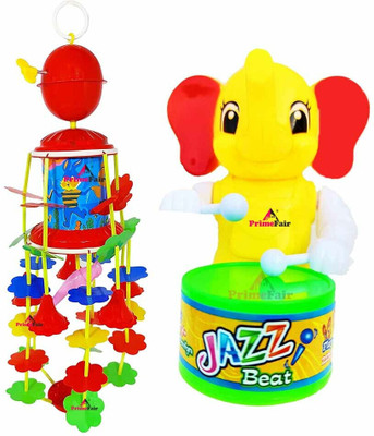 ROSEFAIR New Musical Merry Go Round Toy Soothing Sound with Drummer Sound Toys-0011(Multicolor)