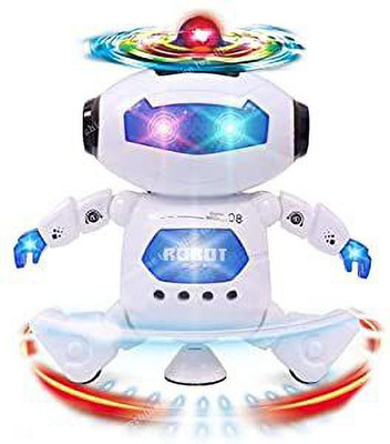 MAAKARNIFAB Dancing Robot with 3D Lights and Music Multi Color(Multicolor)