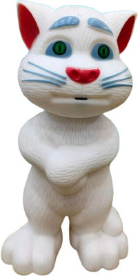 KC COLLECTION Smart Repeating Talking Cat Toy | Fun with Mimic Voice(White)
