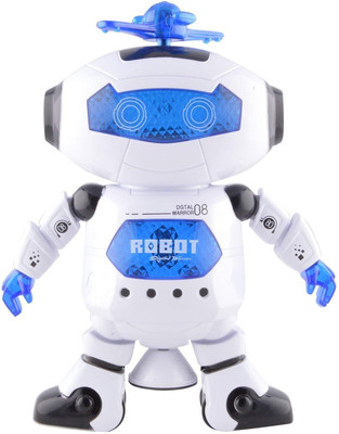 Henceberry 360 Degree Rotation Electronic Walking Dancing Robot with 3D Lights(Multicolor)
