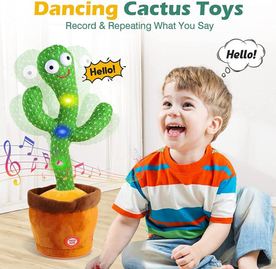 Sonpal Swing Dancing Cactus Electric Glowing Sing And Talking Musical Toy Kids(Multicolor)