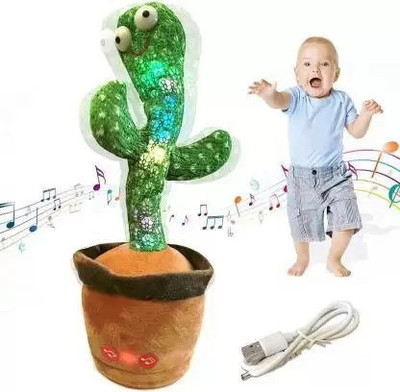 Just craft Bluetech Cactus Toy, Talking Repeat Singing Sunny Cactus Toy 120 Songs Cactus(Green)