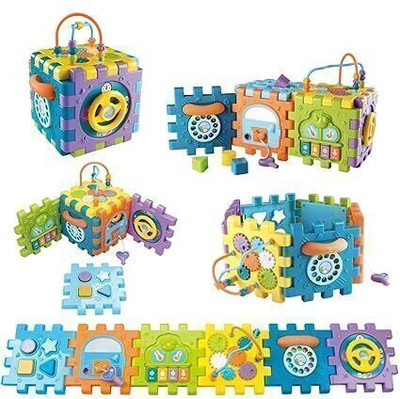 CountryLink 6 in 1 Multi-Purpose Learning Cube Early Educational Music and Light Baby Toys(Multicolor)