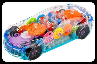 Paramount Gallery 3D Concept Gear Car Toy, Transparent Car, With 360 Degree Rotation-KK330(Multicolor)