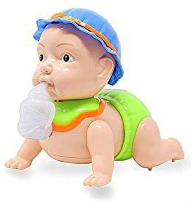 Sukhija Traders Plastic Battery Operated Crawling Toy with Music and Light for Kids (Multicolor)(Multicolor)