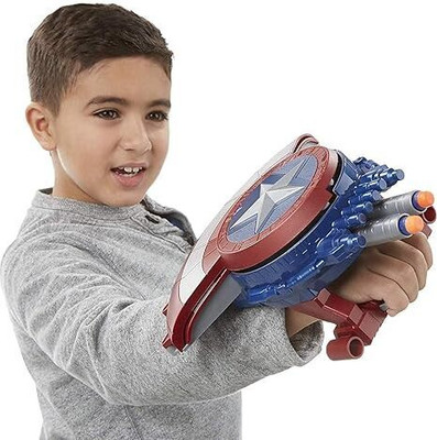 Adhira Toys Avengers Captain America Toys for Civil War Like Blaster Reveal Shield(Multicolor)