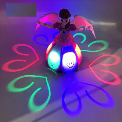 SNM97 Musical Angel Princess Toy Doll 360° Rotation Feature & 3D LED Lights_A361(Multicolor)