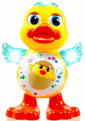 winner wings Dancing Duck Toy for kids with attractive colorful light/Cute face/Dancing Eyes(Multicolor)