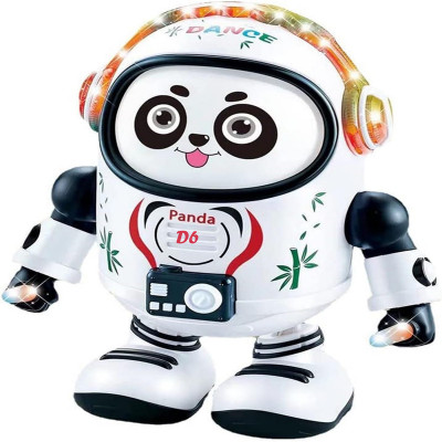 AS TRADERS Cute Space Dancing Panda With Music and 3D LED Light A48(Multicolor)