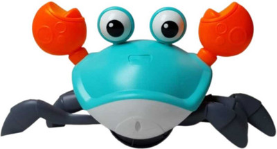 rapturewave Interactive Electric Crab Toy for Babies | LED Lights, Music & Rechargeable Fun(Multicolor)