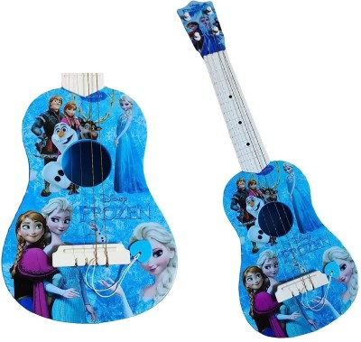 MY BABY LOVE A PERFECT CARE Printed Music Instrument Acoustic 4–String Guitar Toy for Kids(Blue)