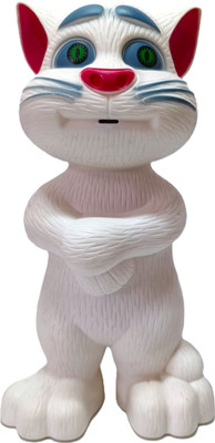 SHIVA Talking Tom Cat Toy for Kids with Songs and Stories in Funny Tone(White)