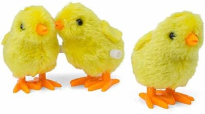 manish Wind-Up Jumping Plush Cute Small Chicken Toy for Kids, Party Favor Gag Toy(Yellow)