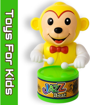 as enterprise Drummer Key-Operated Monkey Toy for Baby with Drumming and Dancing Action Toy(Multicolor)