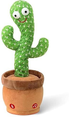 Eclet Dancing Cactus Talking Toy, Cactus Plush Toy (Green)(Green)