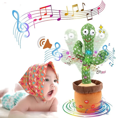 Zyqora Cactus dancing toy with Lights and Music(Green)