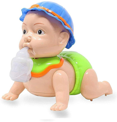 SNM97 Crawling Baby toy with 3D Light and Music, Battery operated_137(Multicolor)
