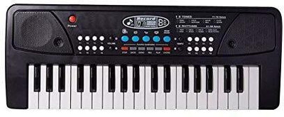 variety palace 37 Key Piano Keyboard Toy for Kids with Mic Dc Power Option Recording(Black)