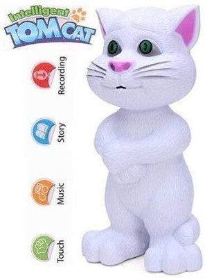 JOLARY Intelligent Touching Talking Tom Cat with Wonderful Voice(White)