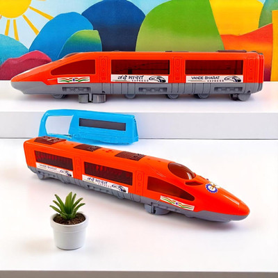 DHAMAKA VROOM Modern Fast Train for Kids – Colorful, Durable & Full of Fun Features(Orange)