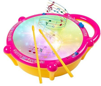 Agoshe Flash Drum with 3D Lights & Music Multi Color (Flash Drum) (Multicolor)(Multicolor)