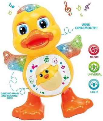 Glamour Dancing Duck Smart Interactive Electronic Duck Toy with Music & Flash Lights(Multicolor)
