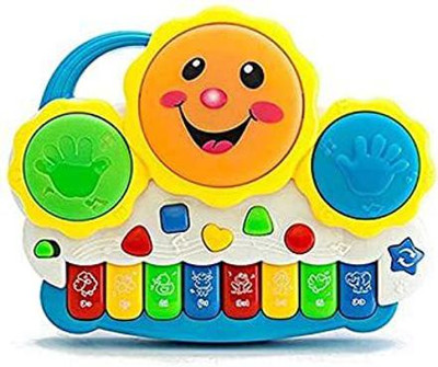 Murliwala Musical Drum Keyboard Piano Toy Set with Music and Lights,(Multicolor)