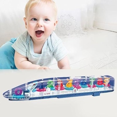 mnr Transparent Bullet Train Toy with Light & Sound Effects(Multicolor)