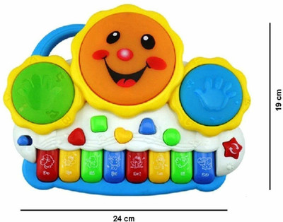 SNM97 Drum Keyboard Musical Piano Toys with Flashing Lights for Kids_33(Multicolor)