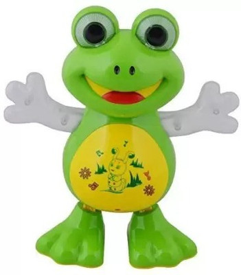 shinetoy Dancing Frog with LED Lights Flashing and Music ,Singing Frog Toy(Green)