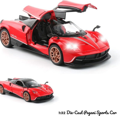 Arizuul Pagani in Motion: 1:32 Scale Art Baby Pull Toy with Wheels(Grey, Orange, Green)