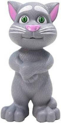 TOYACHI Talking Tom Cat Toy for Kids | Voice Repeating | Touch Activated 254(Grey)