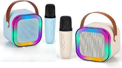 CountryLink Mini Karaoke Sound System Bluetooth Speaker With Wireless Microphone for Kids(Multicolor)