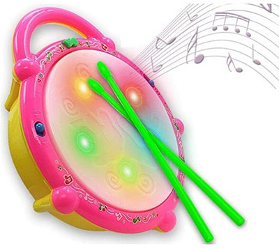 Ronak store Gallery 3D Flash Drums Toys for Kids with Lights & Musical,Good Quality Plastic(Multicolor)