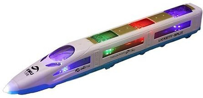 Meesaj Toy Vibrant Bullet Train Toy - EMU Train with Lights & Musical Effects(Multicolor)