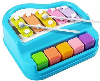 Madhavan Enterprise Non Battery 2 in 1 Mini Piano and Xylophone Toy(Multicolor)