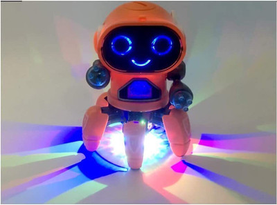 Haulsale Bot Robot Octopus Style, Colorful Lights, Music-All Direction Movement Toy-5(Multicolor)