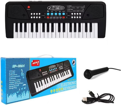 amisha gift gallery 37 Key Piano Keyboard Toy for Kids with Mic Dc Power Option Recording Charger not Included Best Birthday Gift for Boys and Girls 2019 Latest Model(Multicolor)