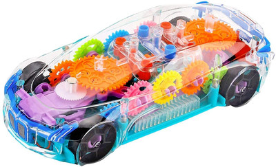 Meesaj Toy Gear Car Toy - 3D Lights, Musical Sounds & Bump N' Go Action for Kids(Multicolor)