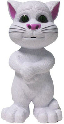 Mahi Zone Talking Tom Cat Toy For Kids Intelligent Speaking Repeats What You Say_T335M(White)