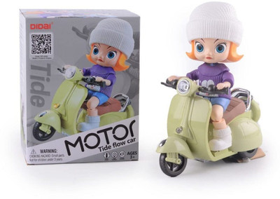 hda group Stunt Tricycle Scooter with Girl Rider - 360(Multicolor)